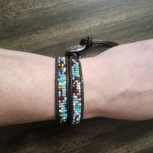Load image into Gallery viewer, Hand Made Leather Beaded Braclets
